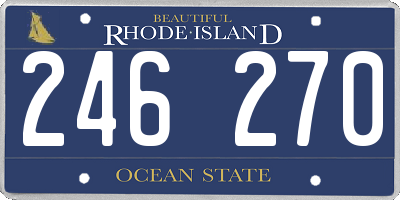 RI license plate 246270