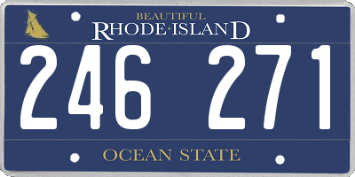 RI license plate 246271