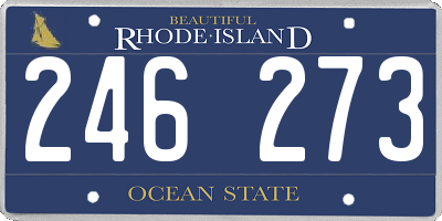 RI license plate 246273