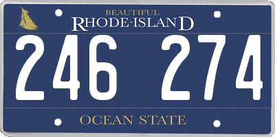 RI license plate 246274