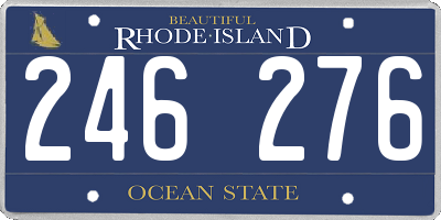 RI license plate 246276