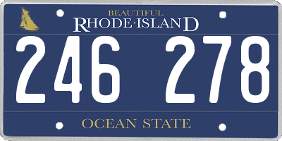 RI license plate 246278
