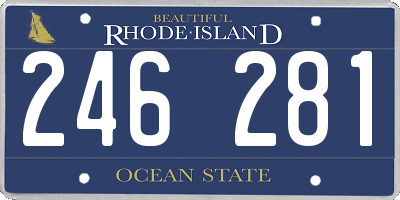 RI license plate 246281