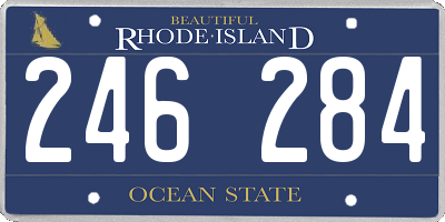 RI license plate 246284
