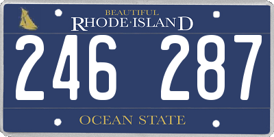 RI license plate 246287