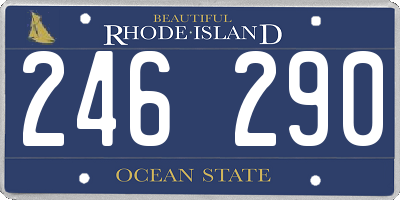 RI license plate 246290