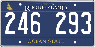 RI license plate 246293