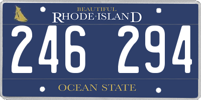RI license plate 246294