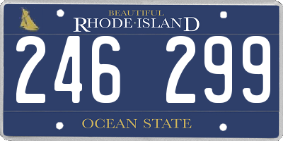 RI license plate 246299