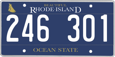 RI license plate 246301