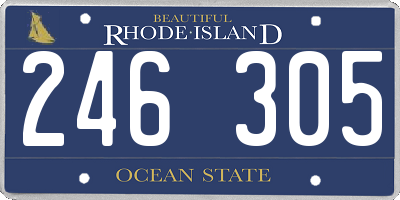 RI license plate 246305