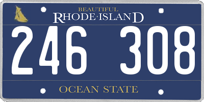 RI license plate 246308
