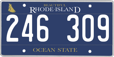 RI license plate 246309