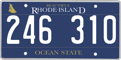 RI license plate 246310