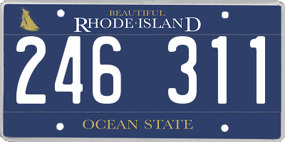RI license plate 246311