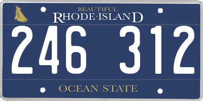 RI license plate 246312