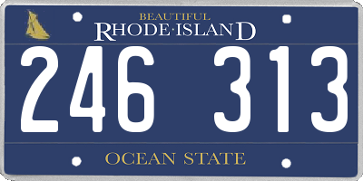 RI license plate 246313
