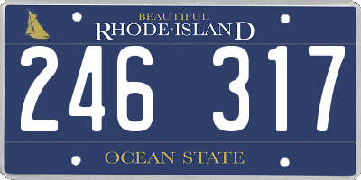 RI license plate 246317