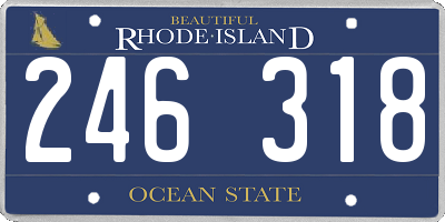 RI license plate 246318