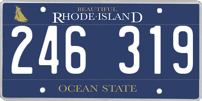 RI license plate 246319