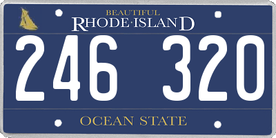 RI license plate 246320