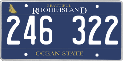 RI license plate 246322