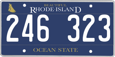 RI license plate 246323
