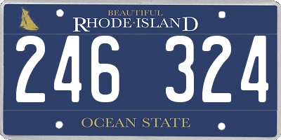 RI license plate 246324