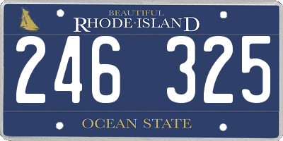 RI license plate 246325