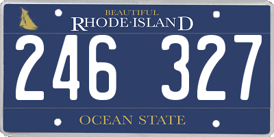 RI license plate 246327