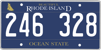 RI license plate 246328