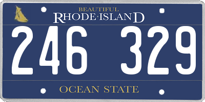 RI license plate 246329