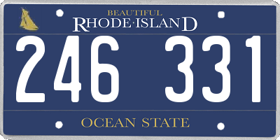RI license plate 246331