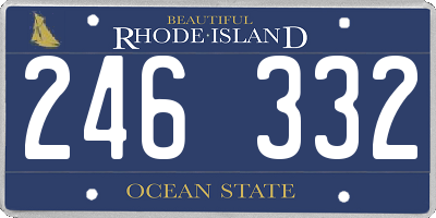 RI license plate 246332
