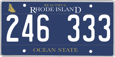 RI license plate 246333