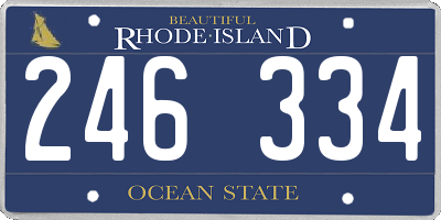 RI license plate 246334