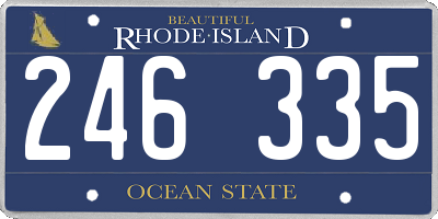 RI license plate 246335