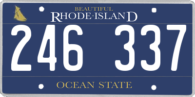 RI license plate 246337