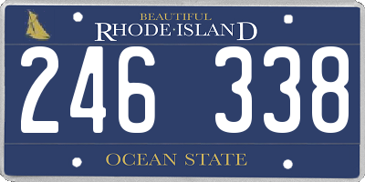 RI license plate 246338