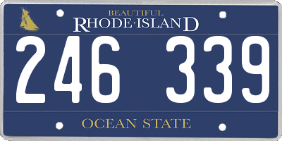 RI license plate 246339