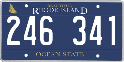 RI license plate 246341