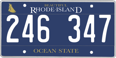 RI license plate 246347