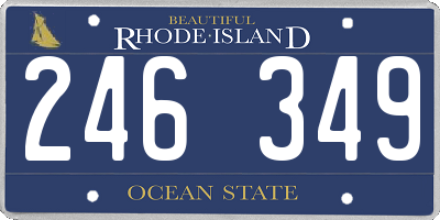 RI license plate 246349