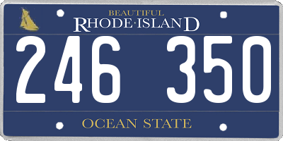 RI license plate 246350