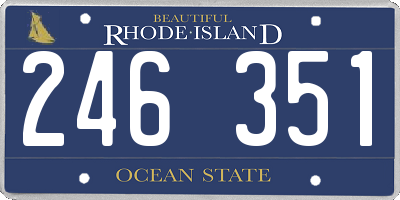 RI license plate 246351