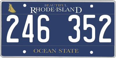 RI license plate 246352