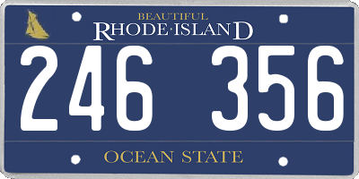 RI license plate 246356