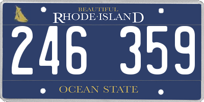 RI license plate 246359