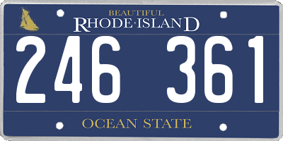RI license plate 246361