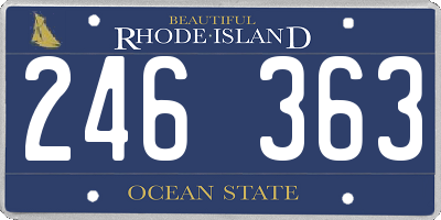 RI license plate 246363
